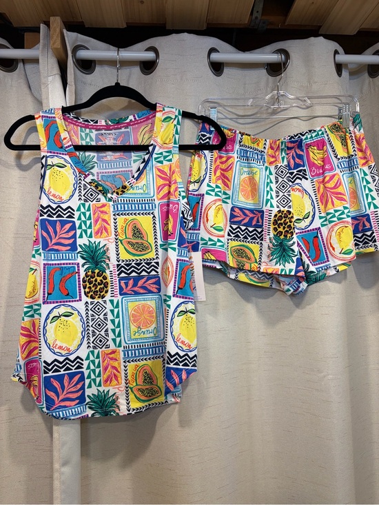 Joyspun Other - Joyspun Tropical Fruit Print Tank & Shorts PJ set